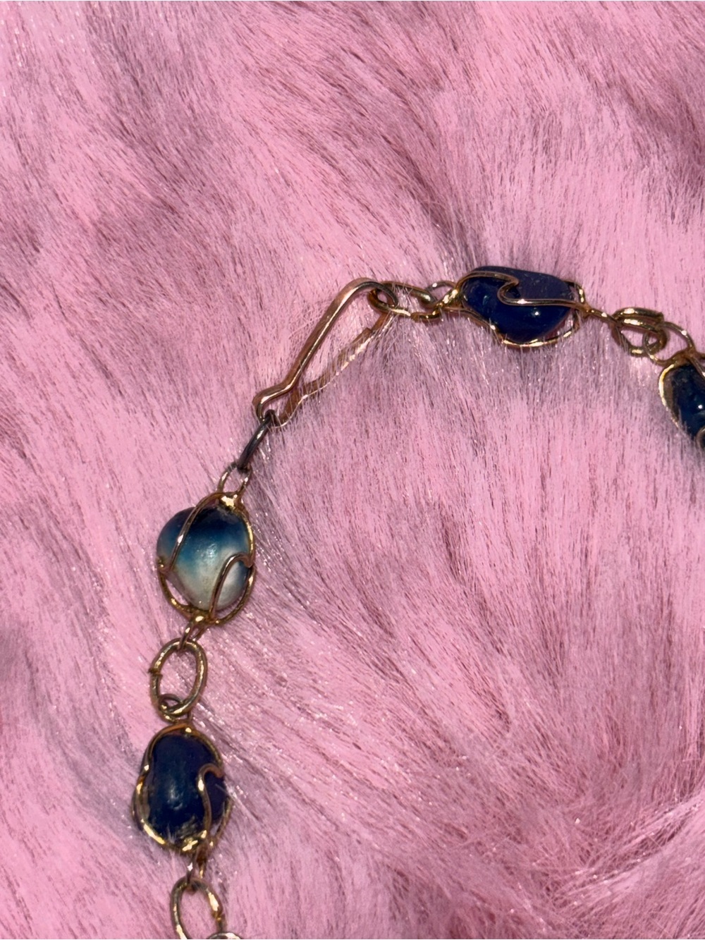 Blue stone beaded bracelet - Picture 2 of 2